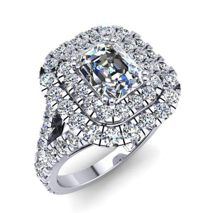 'Emma' Emerald Cut Engagement Ring