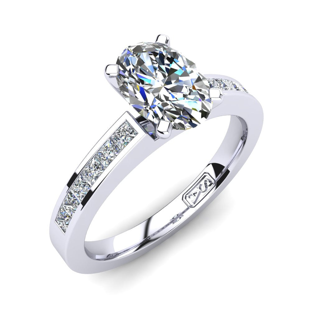 'Lydia' Oval Cut Engagement Ring