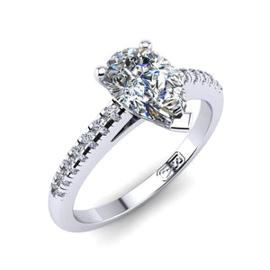 'Julia' Pear Cut Engagement Ring