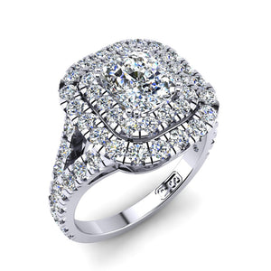 'Emma' Cushion Cut Engagement Ring