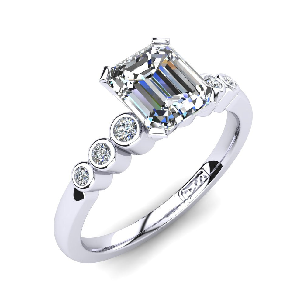 'Riley' Emerald Cut Engagement Ring