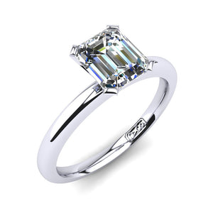 'Casey' Emerald Cut Engagement Ring