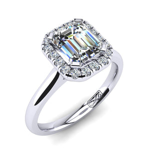 'Lola' Emerald Cut Engagement Ring