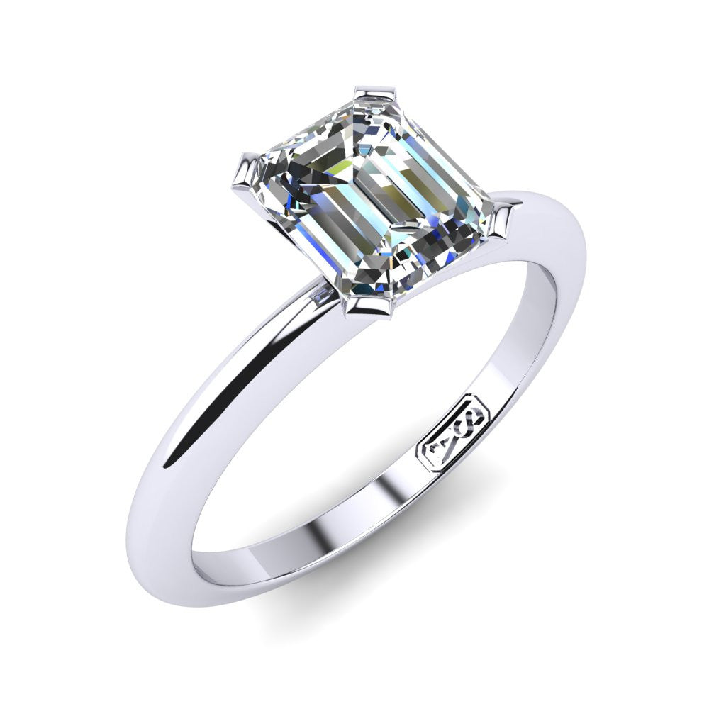 'Nicole' Emerald Cut Engagement Ring