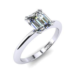 'Nicole' Emerald Cut Engagement Ring
