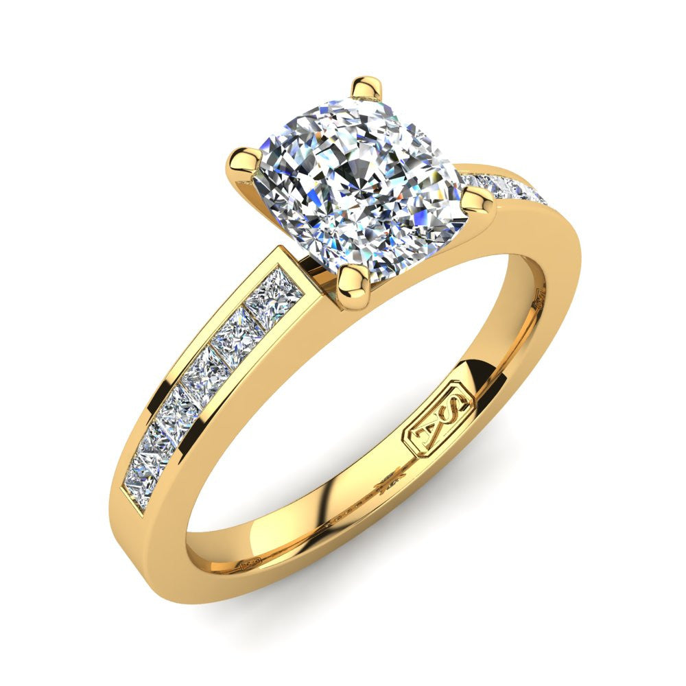 'Lydia' Cushion Cut Engagement Ring