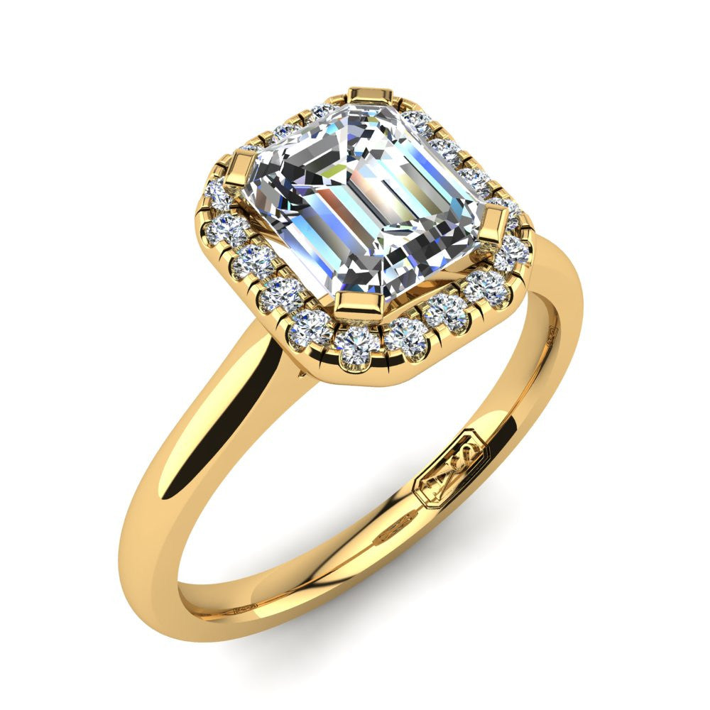 'Lola' Emerald Cut Engagement Ring