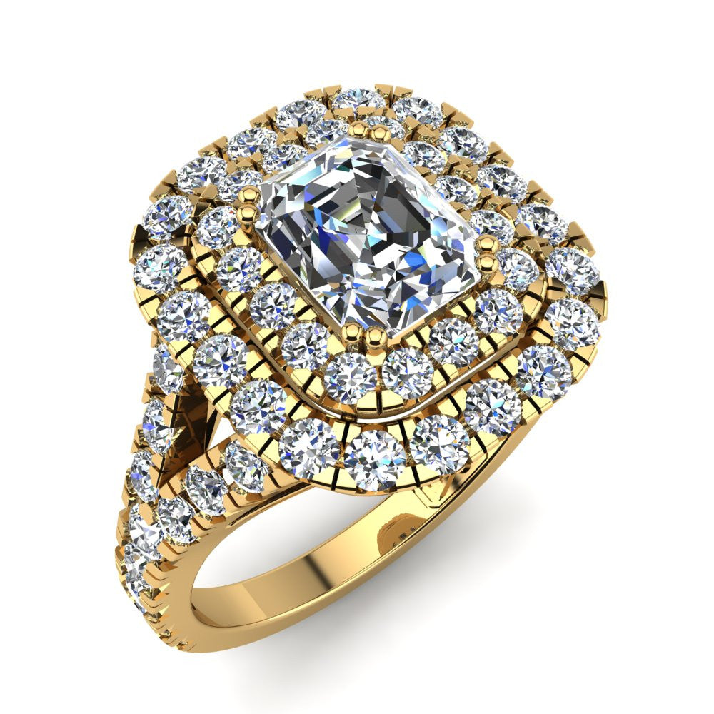 'Emma' Emerald Cut Engagement Ring