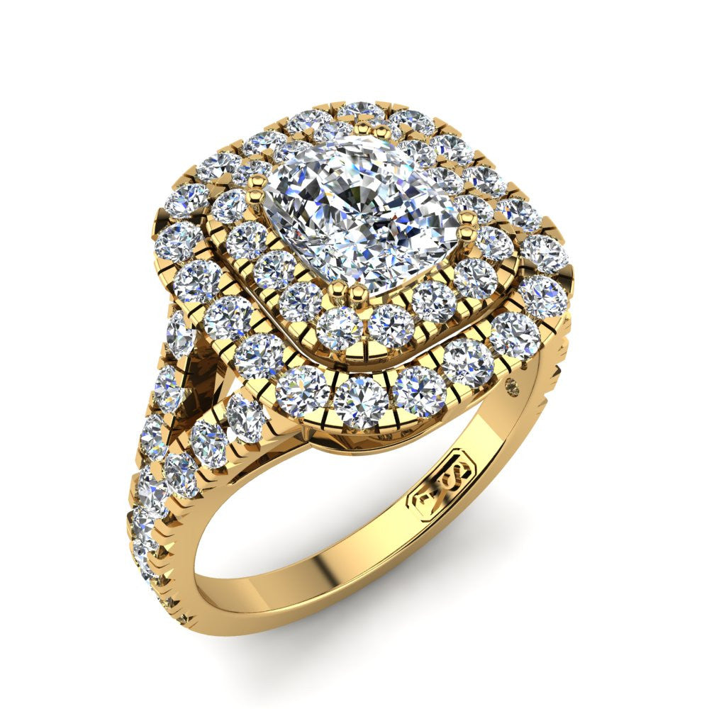 'Emma' Cushion Cut Engagement Ring