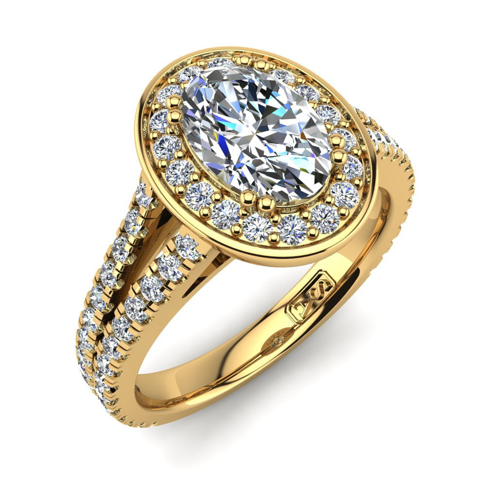 'Flora' Oval Cut Engagement Ring
