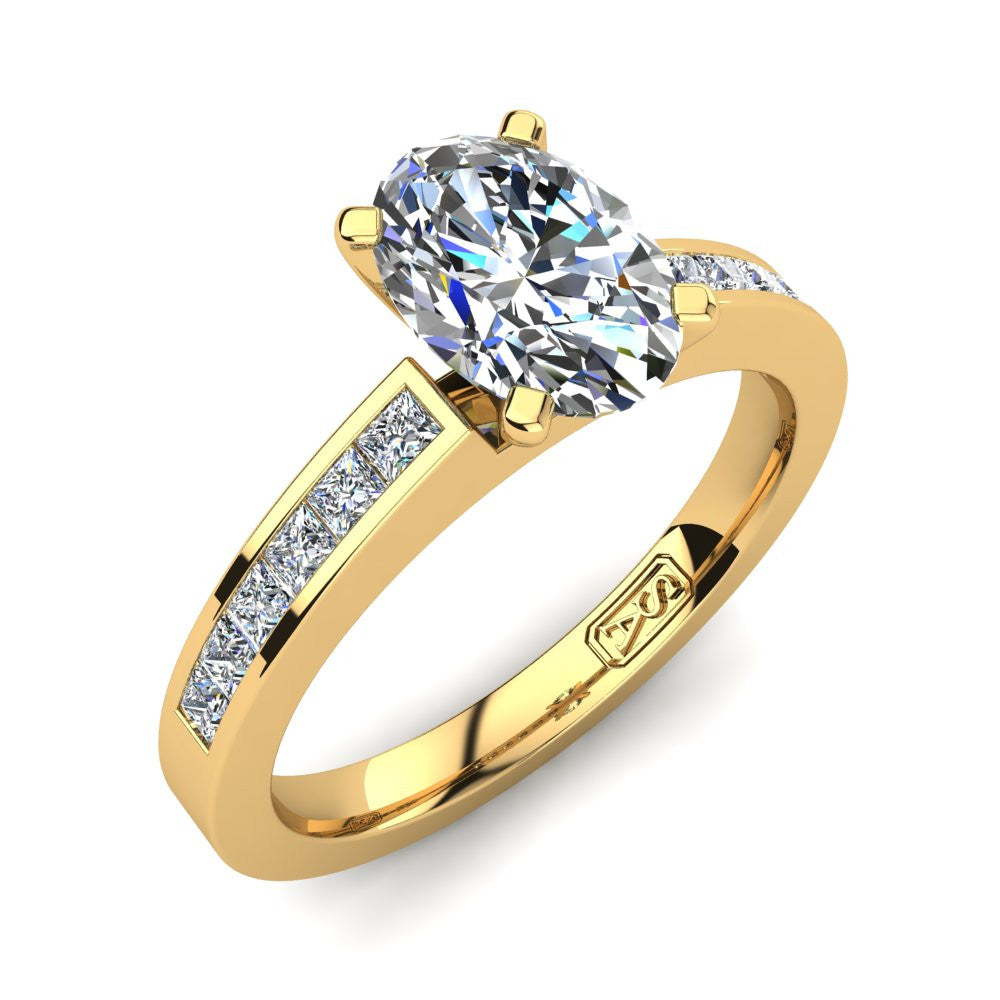 'Lydia' Oval Cut Engagement Ring