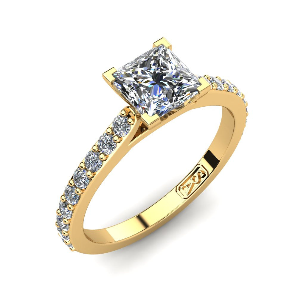 'Sasha' Princess Cut Engagement Ring