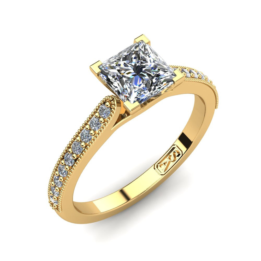 'Nadia' Princess Cut Engagement Ring