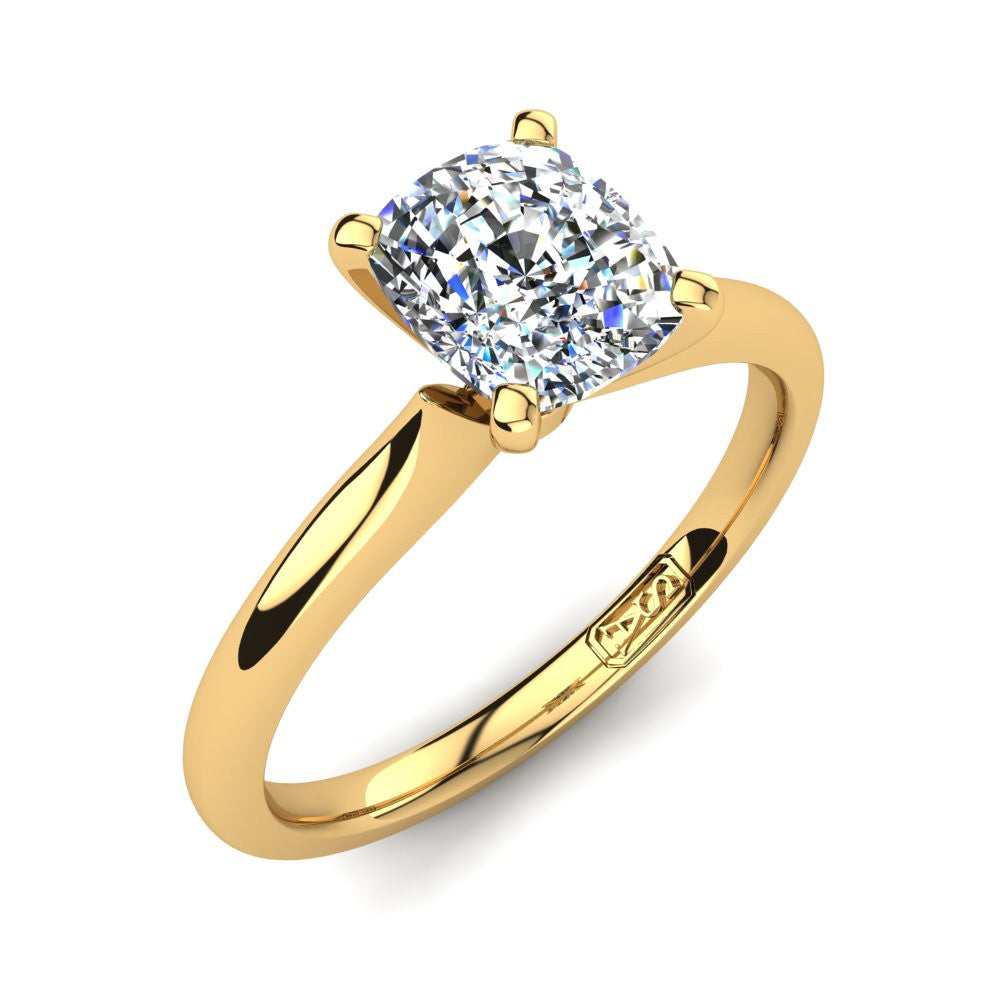 'Delta' Cushion Cut Engagement Ring