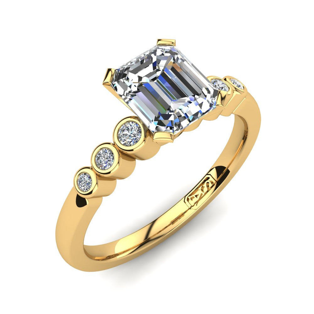 'Riley' Emerald Cut Engagement Ring