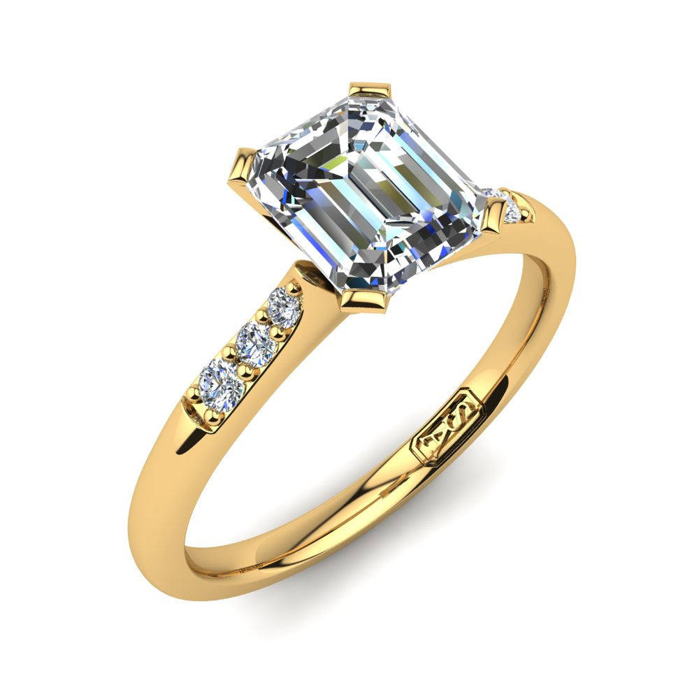 'Hope' Emerald Cut Engagement Ring