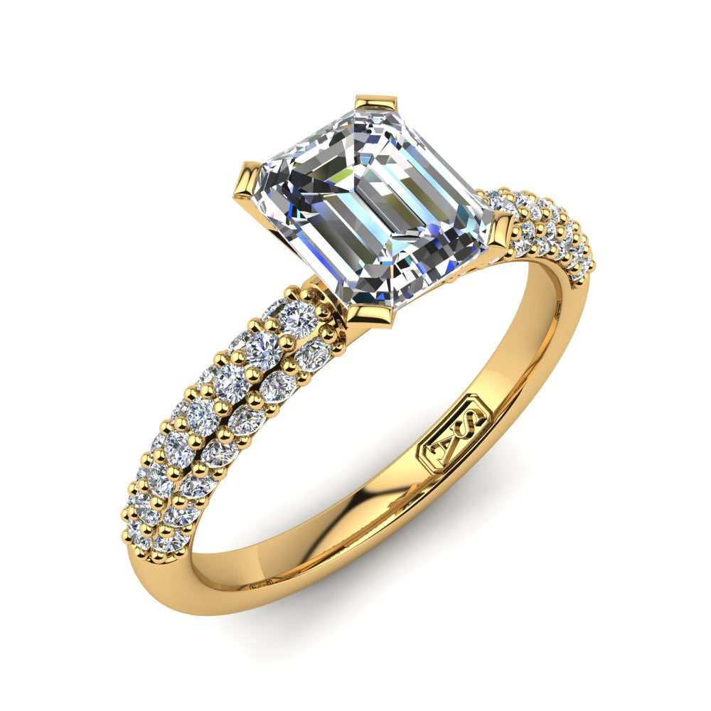 'Kylie' Emerald Cut Engagement Ring