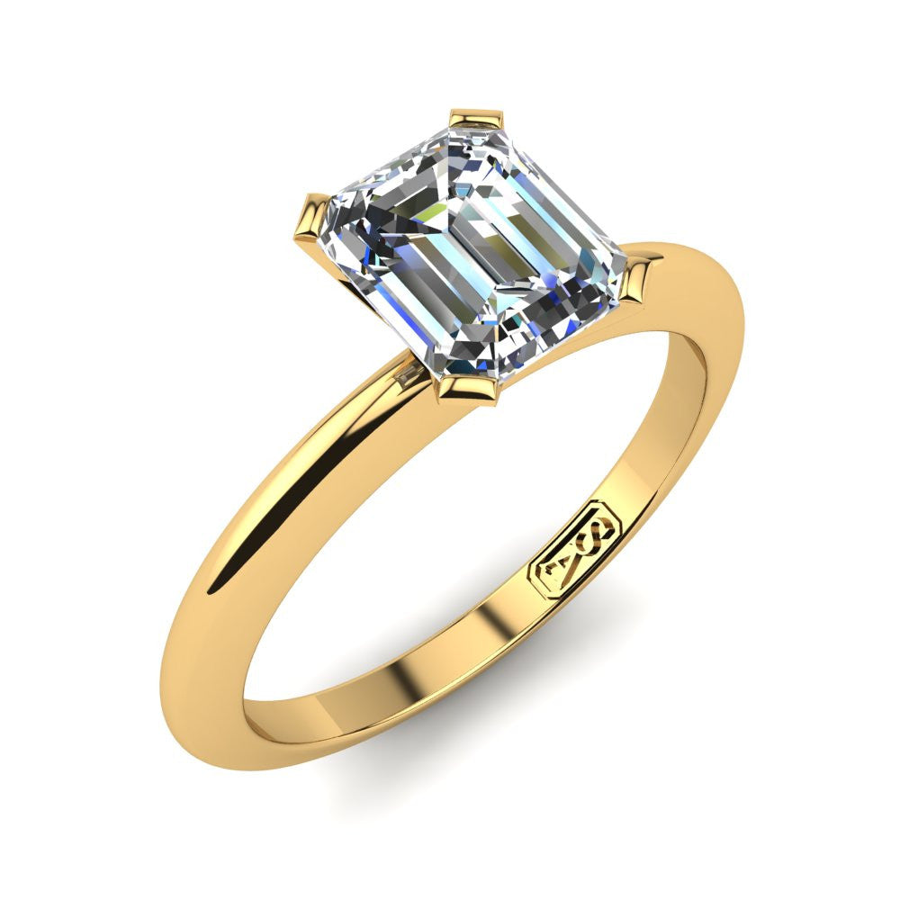 'Nicole' Emerald Cut Engagement Ring