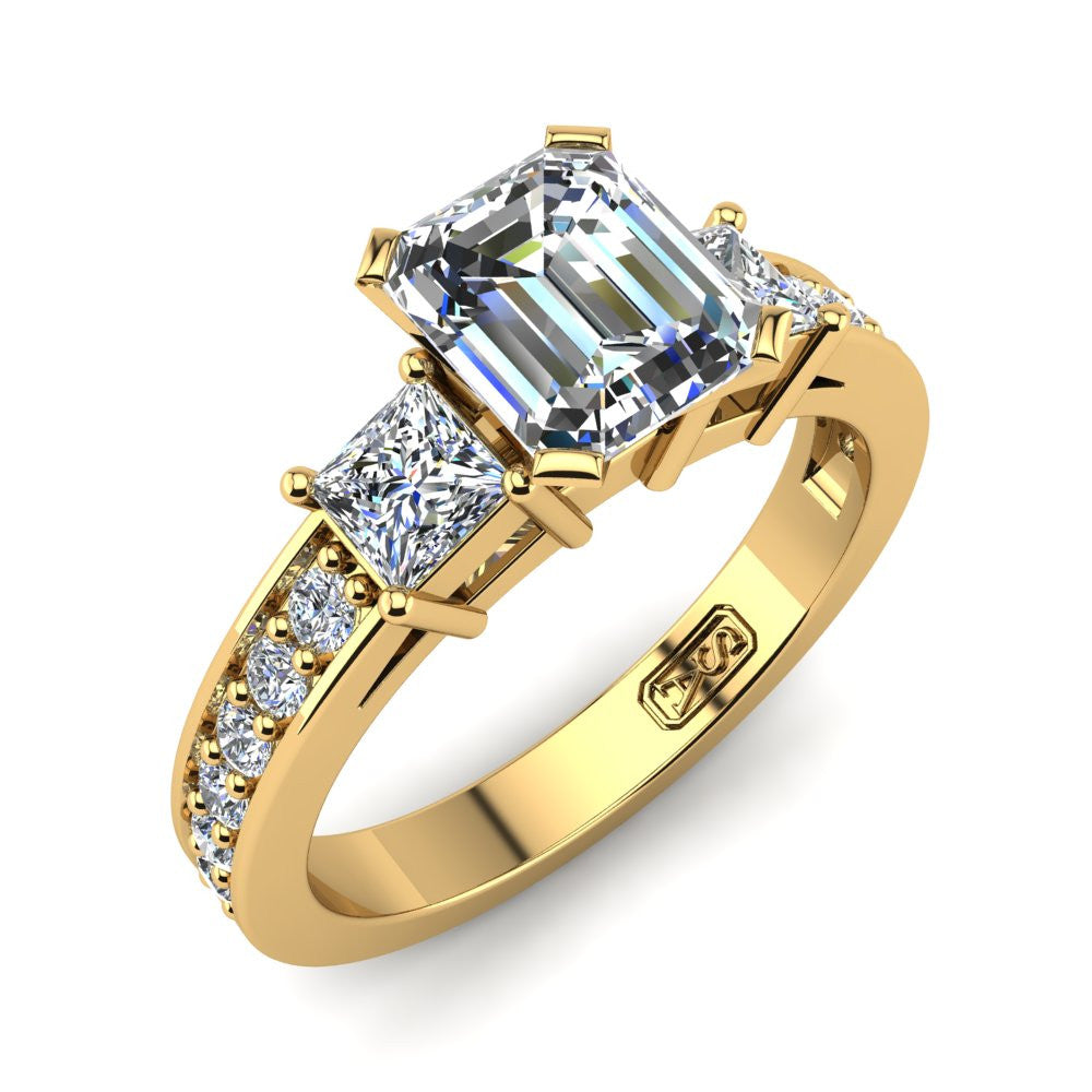 'Tayla' Emerald Cut Engagement Ring