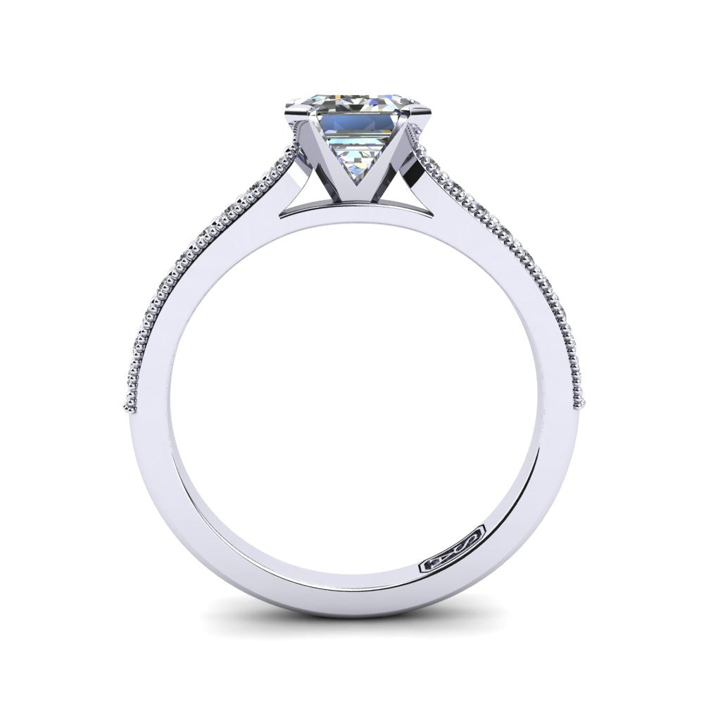 'Nadia' Emerald Cut Engagement Ring