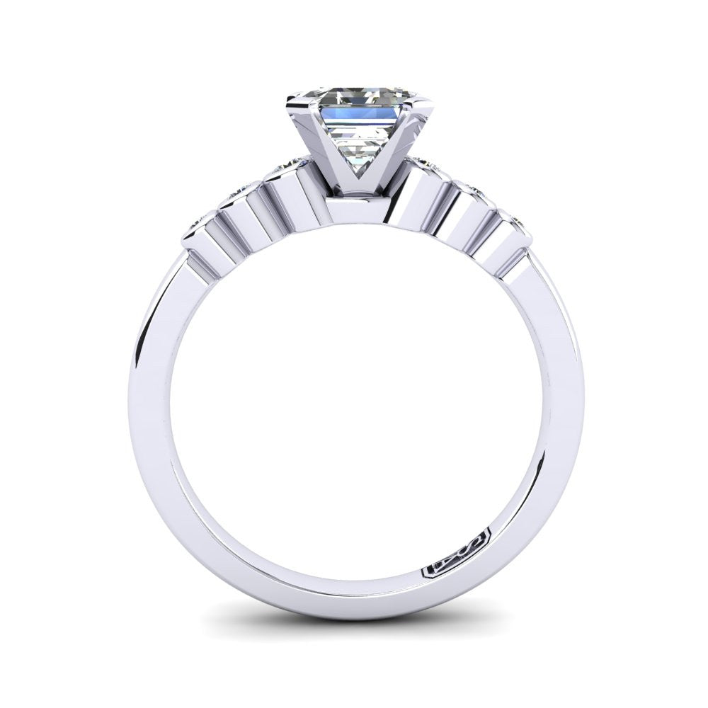 'Riley' Emerald Cut Engagement Ring