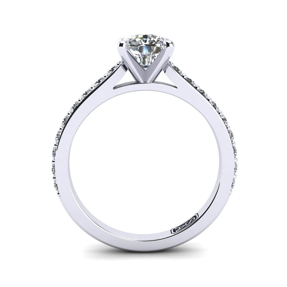 'Sasha' Cushion Cut Engagement Ring