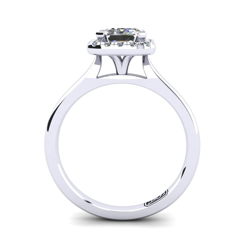 'Lola' Emerald Cut Engagement Ring