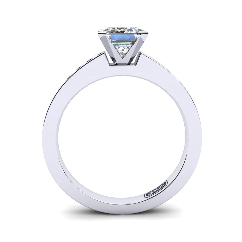 'Lydia' Emerald Cut Engagement Ring