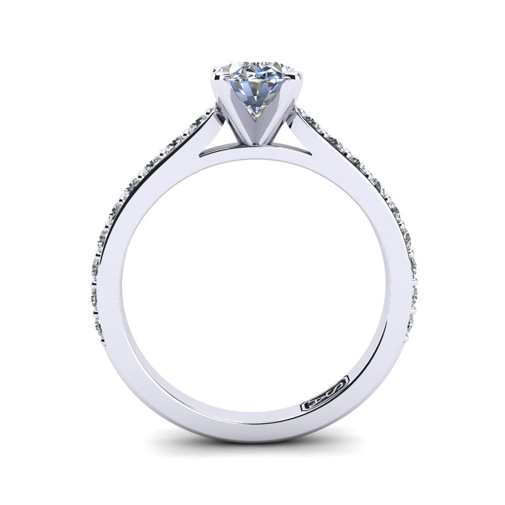 'Sasha' Oval Cut Engagement Ring