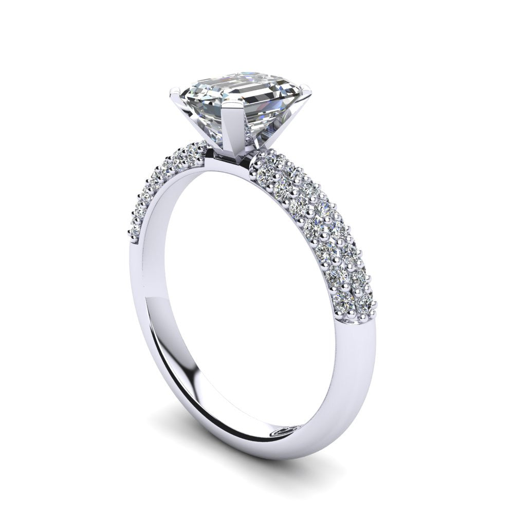 'Kylie' Emerald Cut Engagement Ring