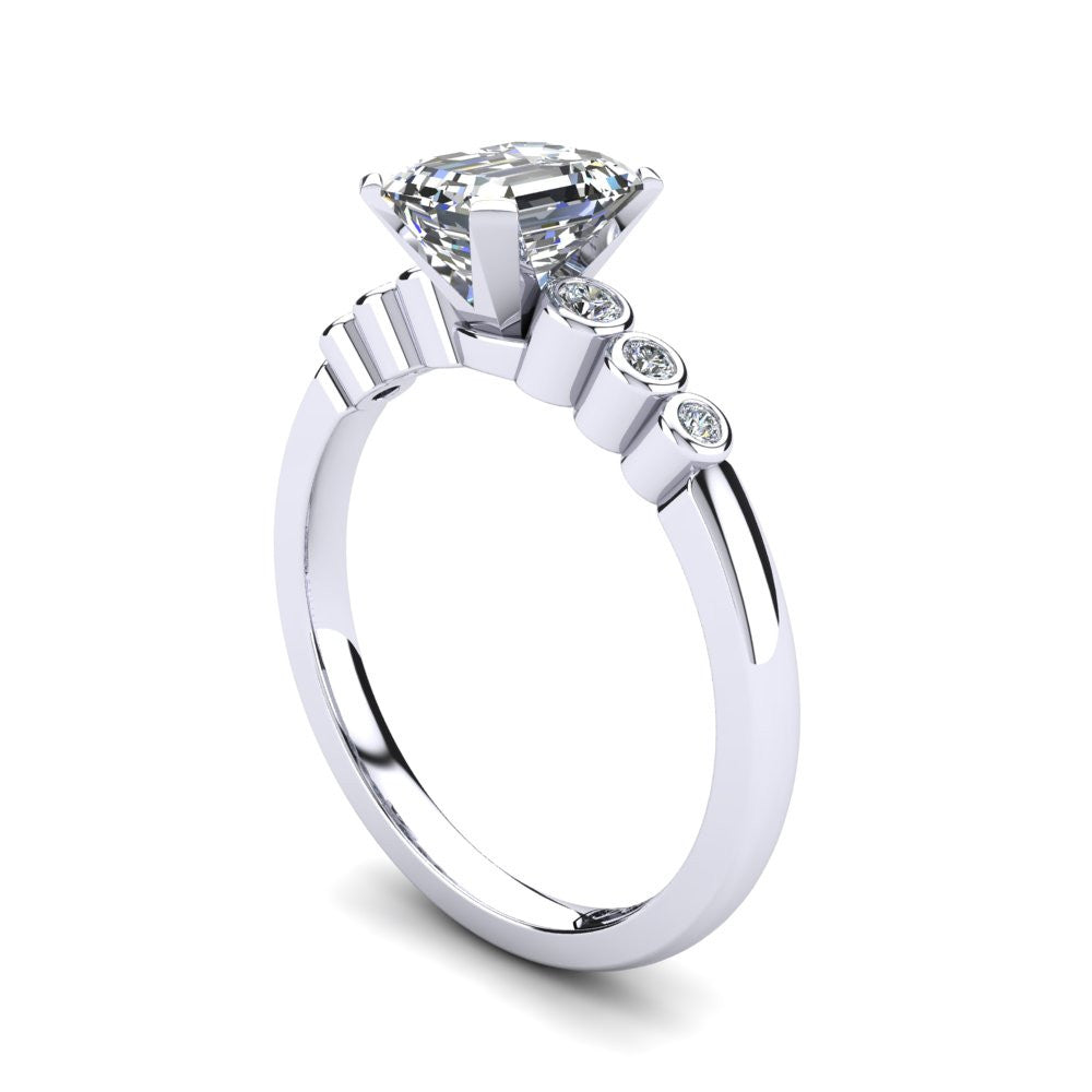 'Riley' Emerald Cut Engagement Ring
