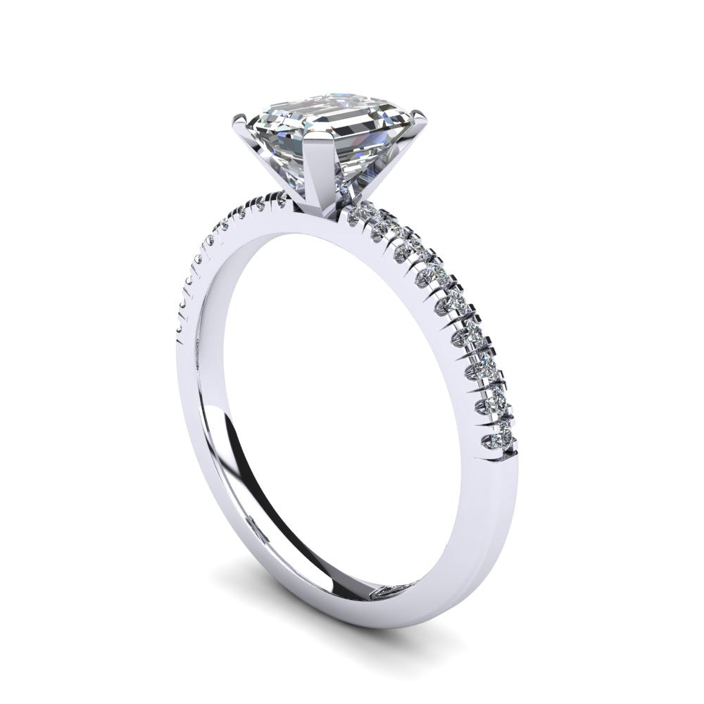 'Chloe' Emerald Cut Engagement Ring