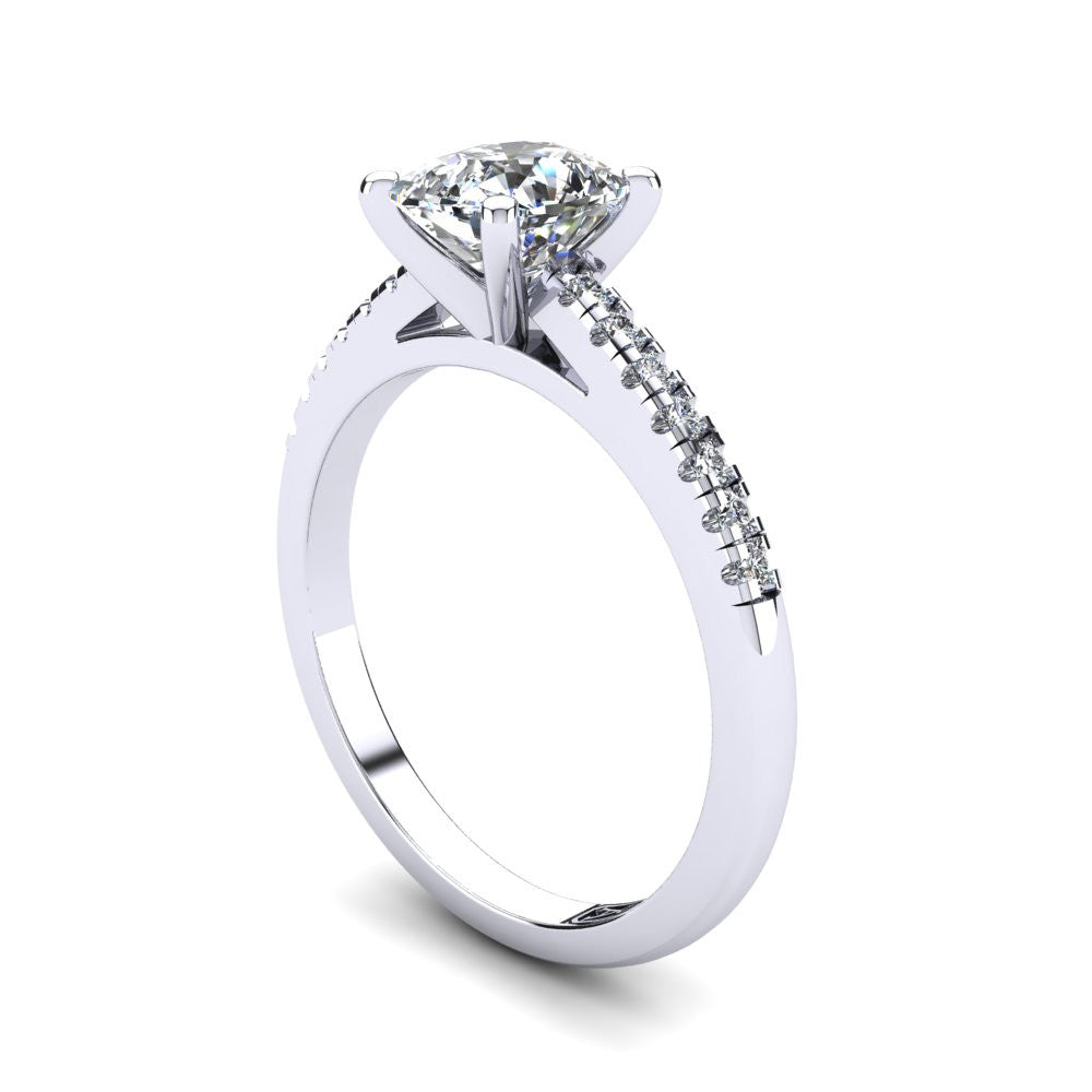 'Julia' Cushion Cut Engagement Ring