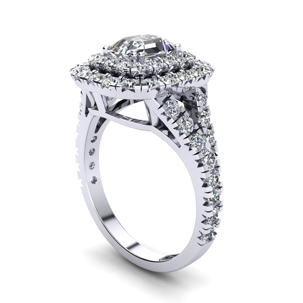 'Emma' Emerald Cut Engagement Ring