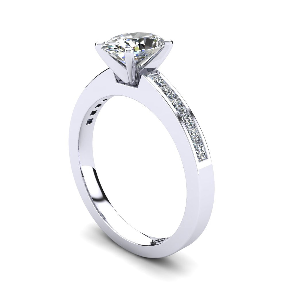 'Lydia' Oval Cut Engagement Ring