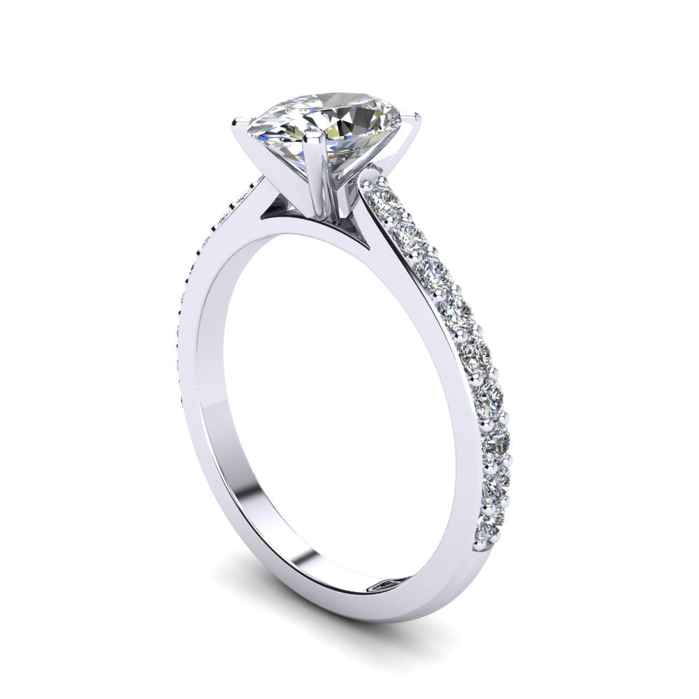 'Sasha' Oval Cut Engagement Ring