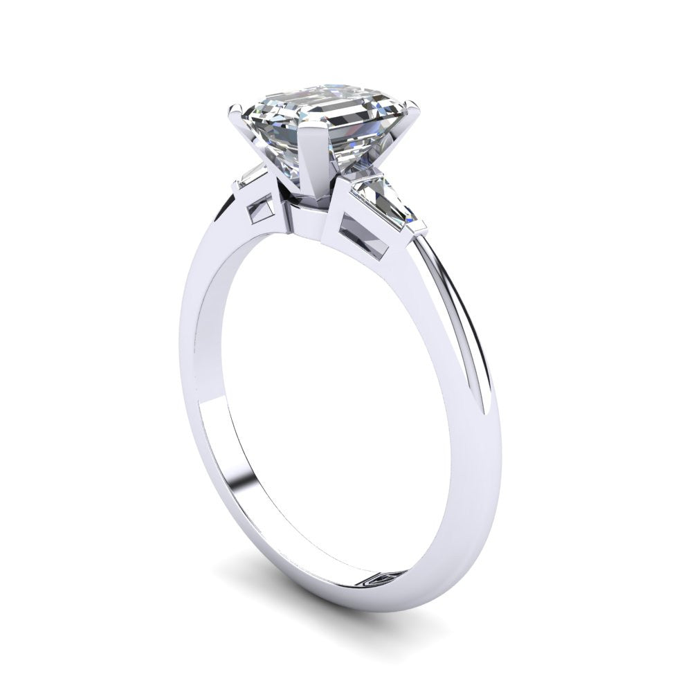 'Marni' Emerald Cut Engagement Ring