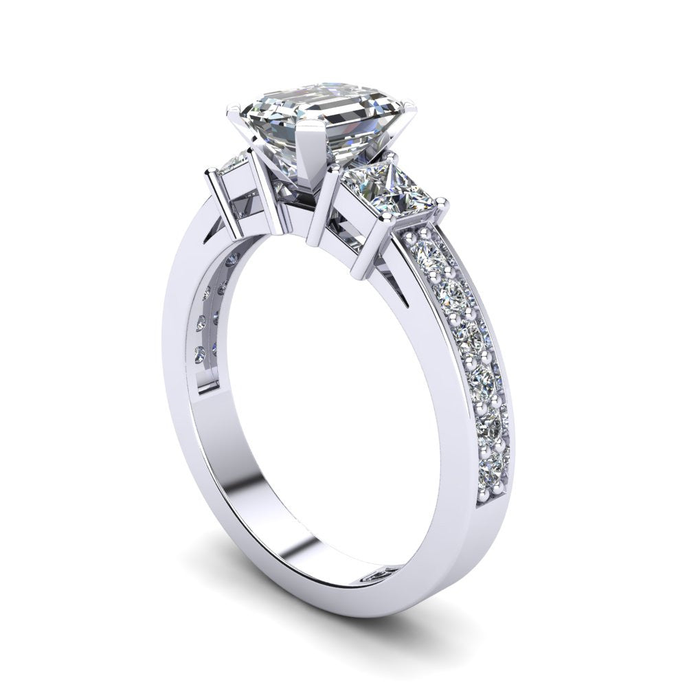 'Tayla' Emerald Cut Engagement Ring