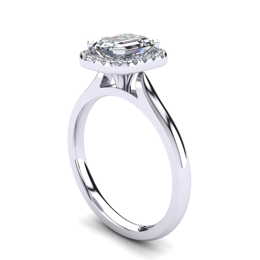 'Lola' Emerald Cut Engagement Ring