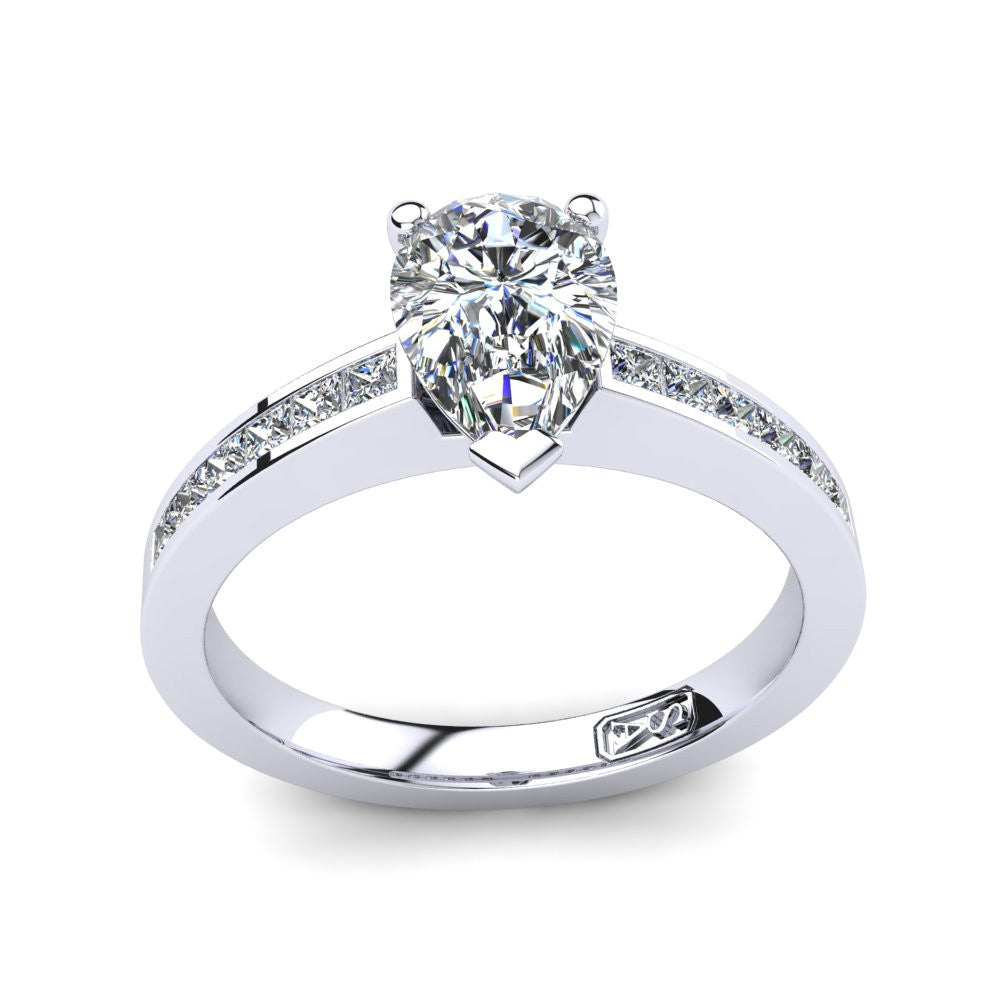 'Lydia' Pear Cut Engagement Ring