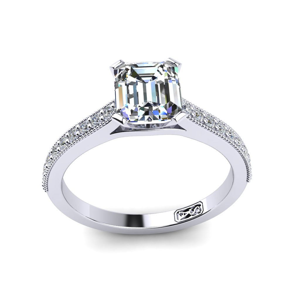 'Nadia' Emerald Cut Engagement Ring