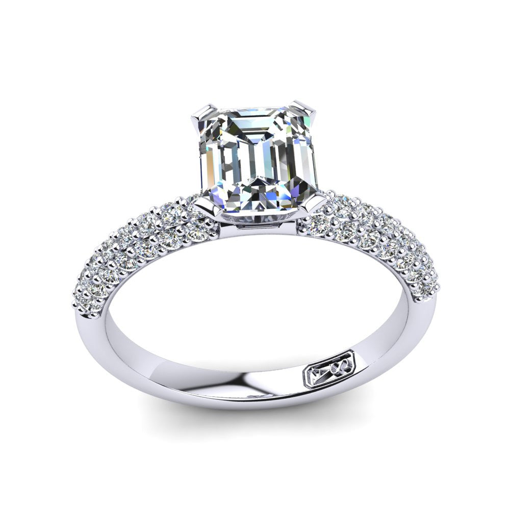 'Kylie' Emerald Cut Engagement Ring