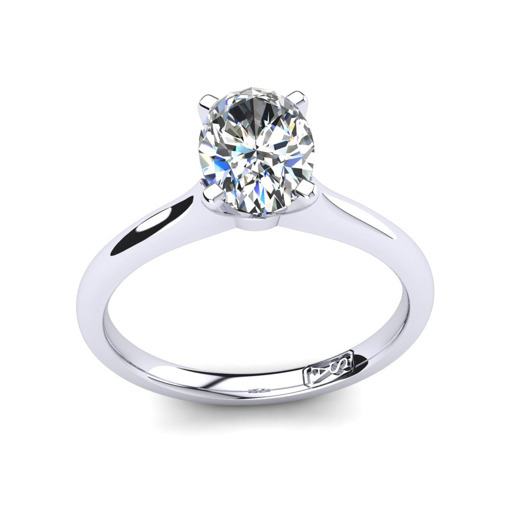 'Delta' Oval Cut Engagement Ring