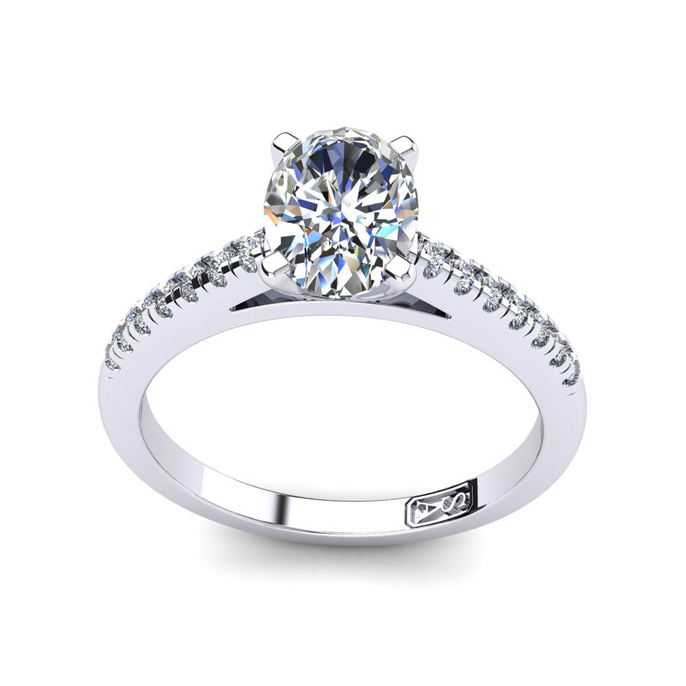'Julia' Oval Cut Engagement Ring