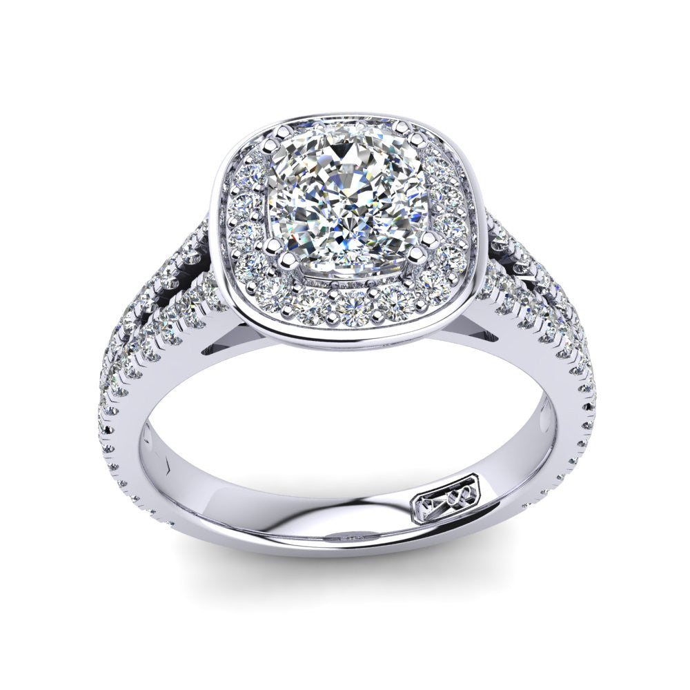 'Flora' Cushion Cut Engagement Ring