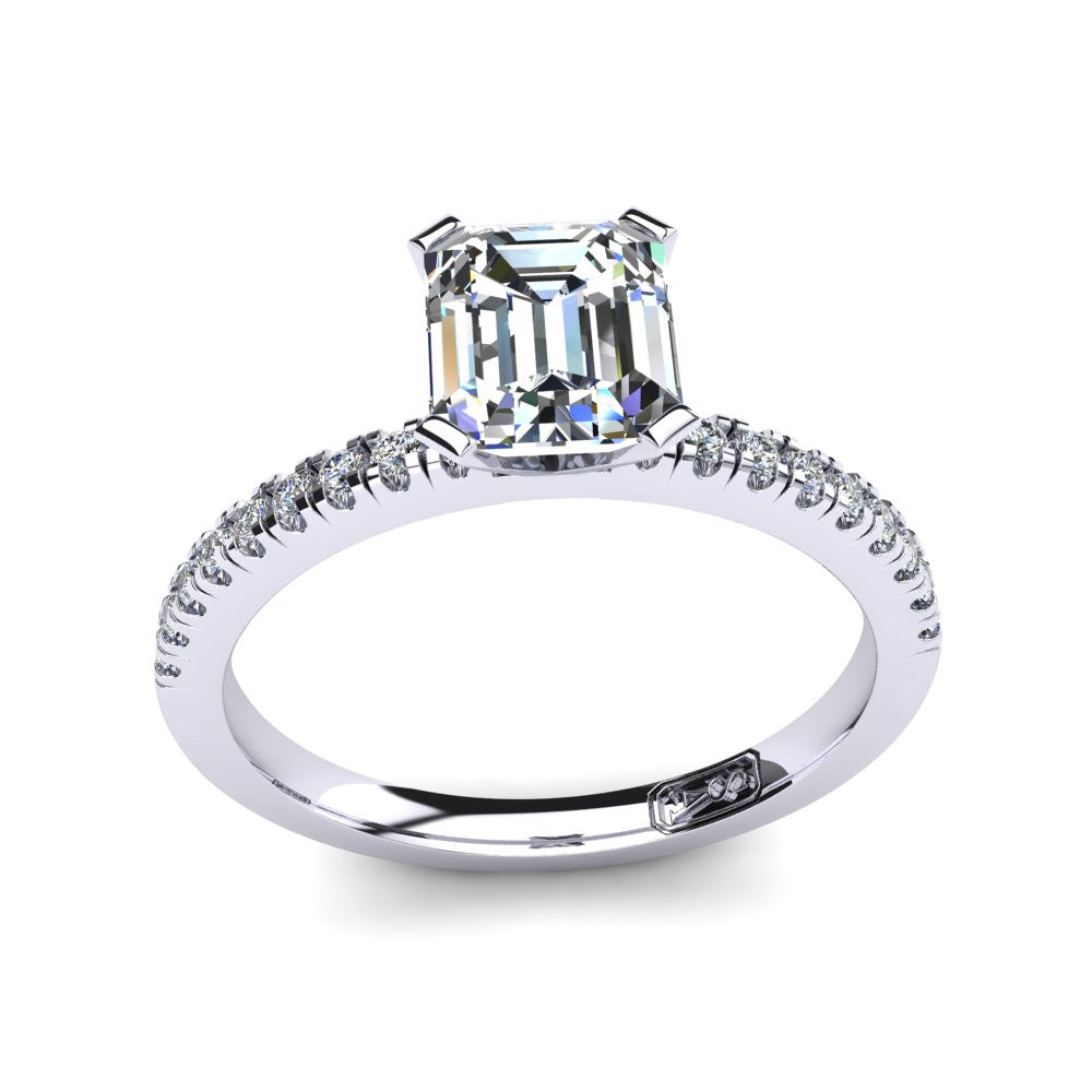 'Chloe' Emerald Cut Engagement Ring