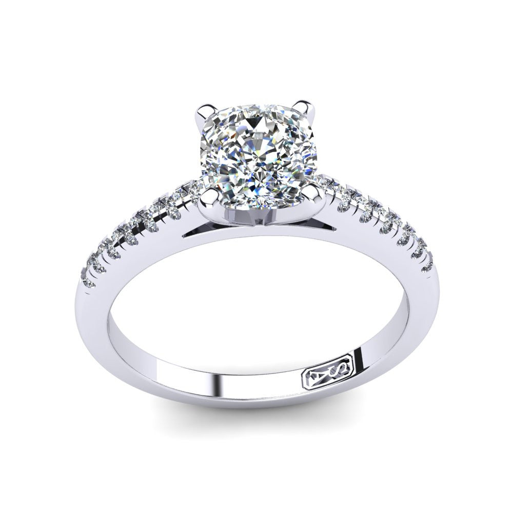 'Julia' Cushion Cut Engagement Ring