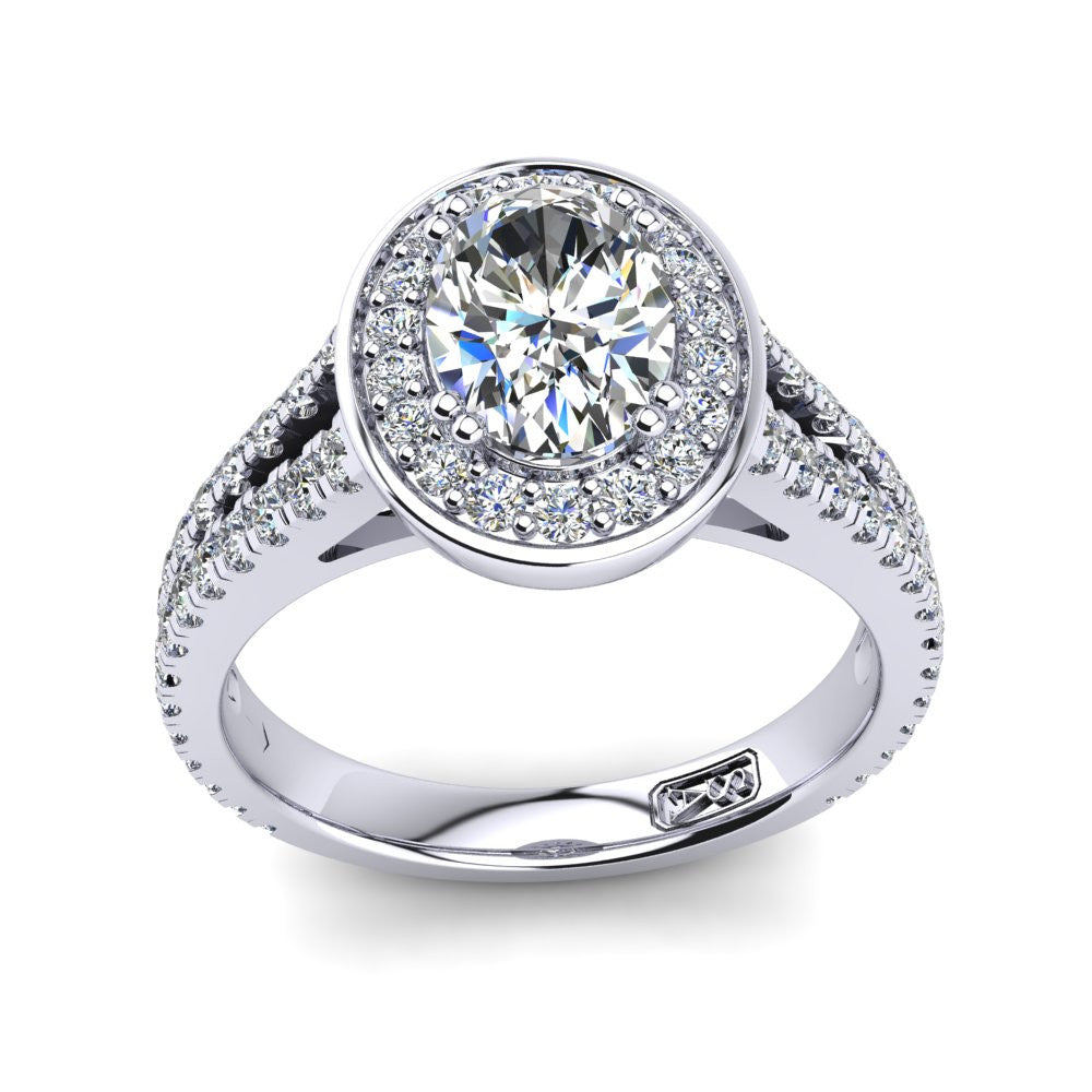 'Flora' Oval Cut Engagement Ring