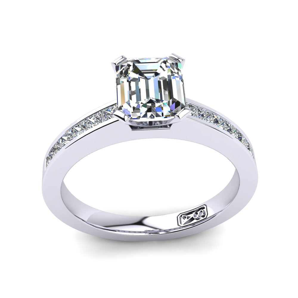 'Lydia' Emerald Cut Engagement Ring