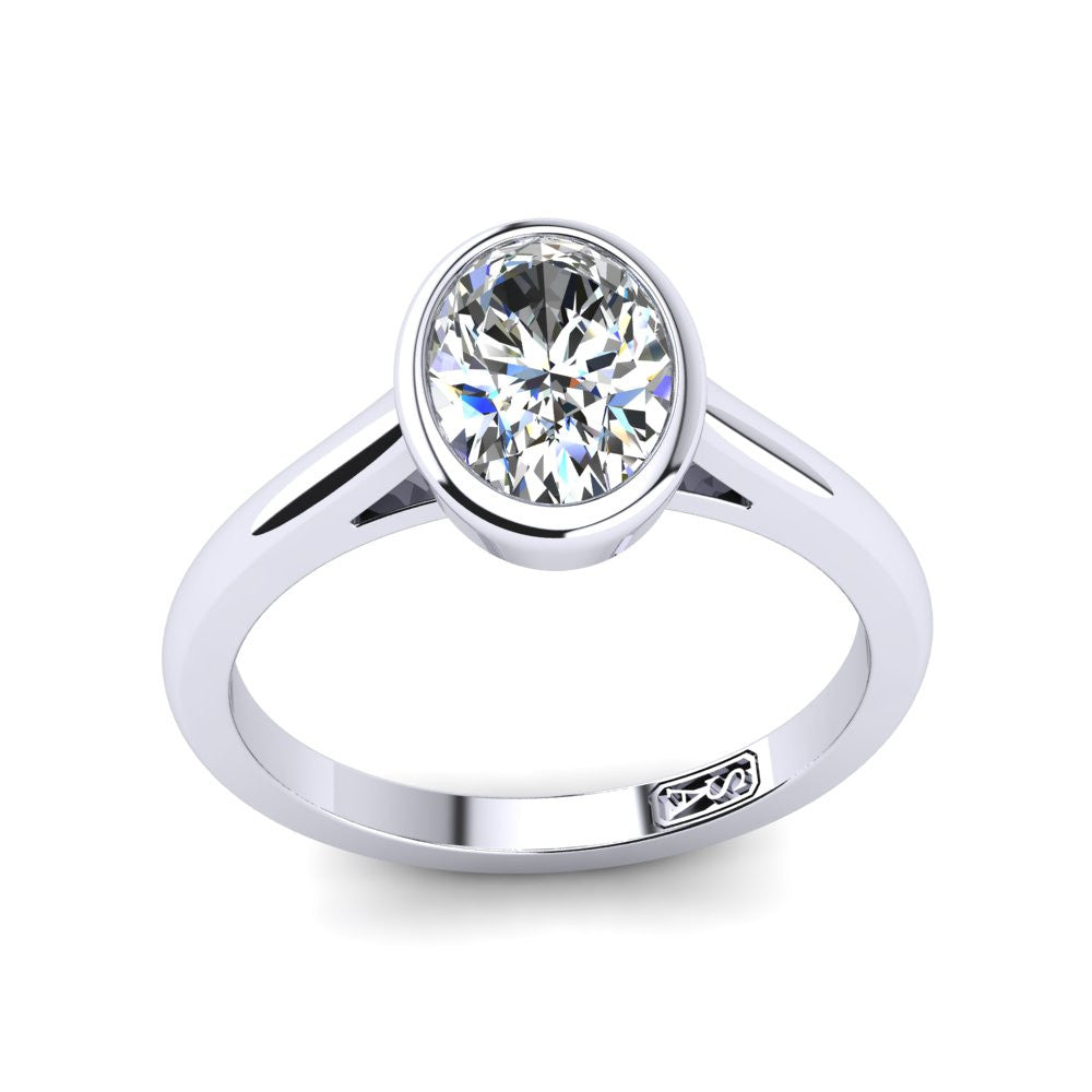'Abbie' Oval Cut Engagement Ring